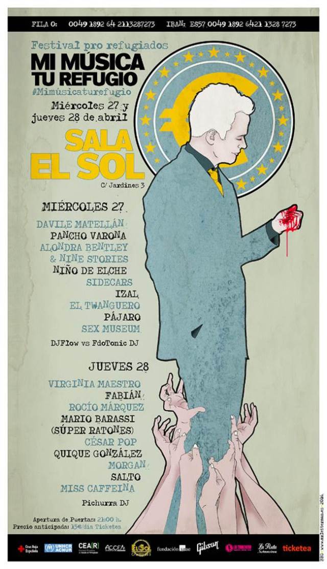 Mi Música tu refugio se celebrará en la sala El Sol los proximos días 27 y 28 de Abril.