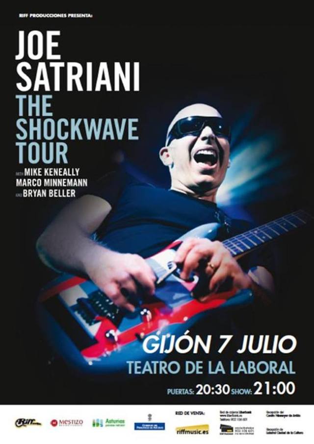 El 7 de Julio en Gijón comienza la nueva gira por España de Joe Satriani.