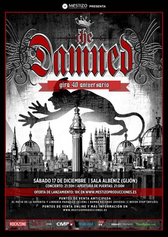 The Dammed llegan a Gijón.