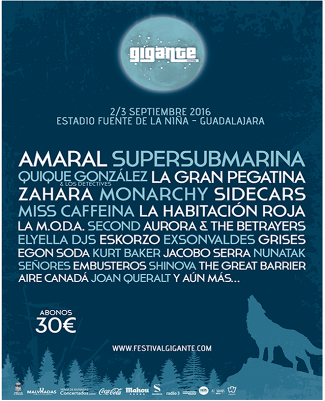 Cartel Festival Gigante 2016