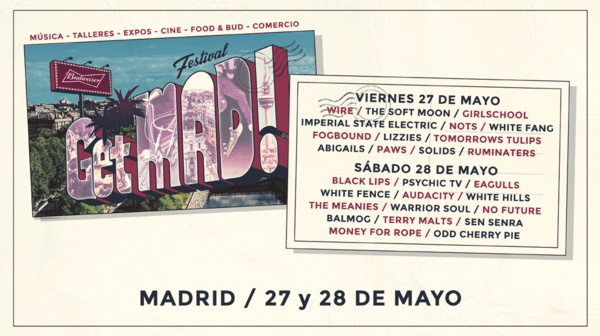 Cartel por días del festival Get Mad!