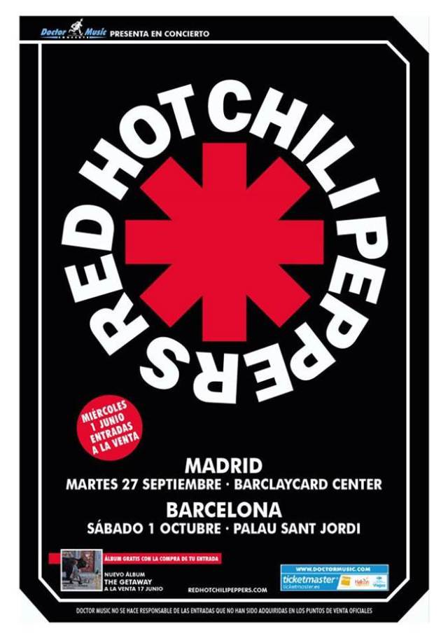 Red Hot Chili Peppers vuelven a España.