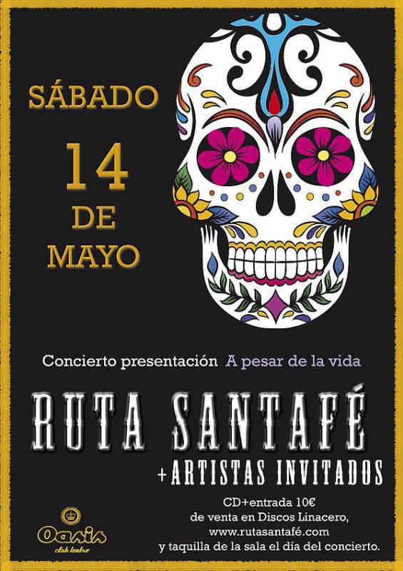 Ruta Santafé estrena su primer LP ¨A pesar de la vida¨ en la sala Oasis de Zaragoza.