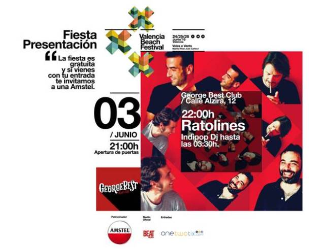 Ratolines estarán en la fiesta de presentación del Valencia Beach Festival.