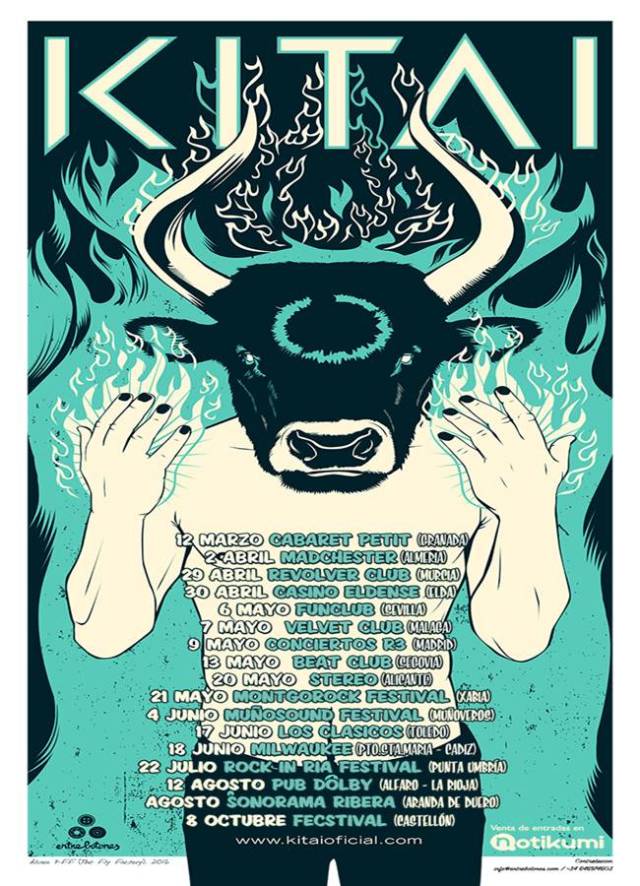 Próximas fechas de Kitai en concierto.