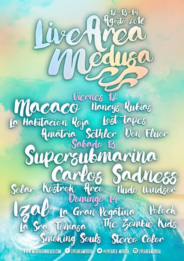 Cartel Live Stage del Medusa Sunbeach