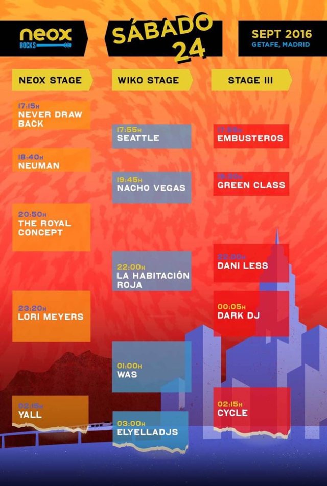 Horarios sábado Neox Rocks