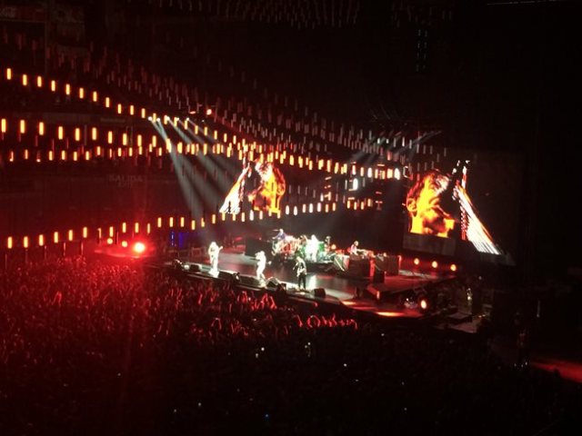 Red Hot Chili Peppers durante su concierto en Madrid.