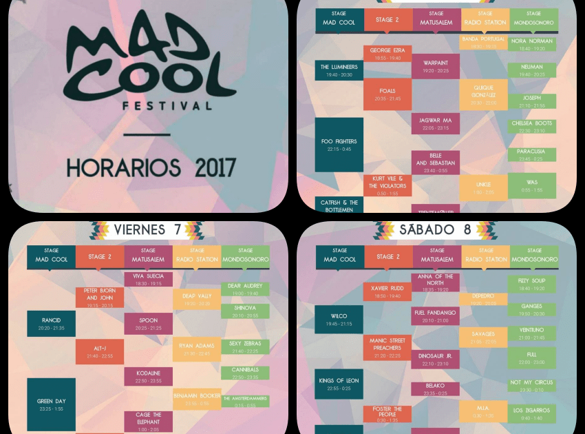 Horarios Mad Cool