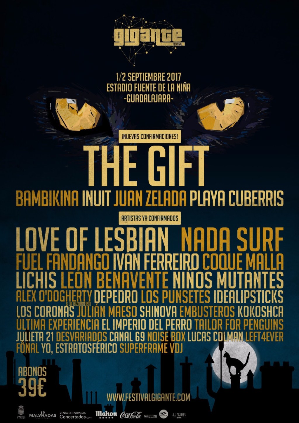 Festival Gigante cierra su&nbsp;cartel.