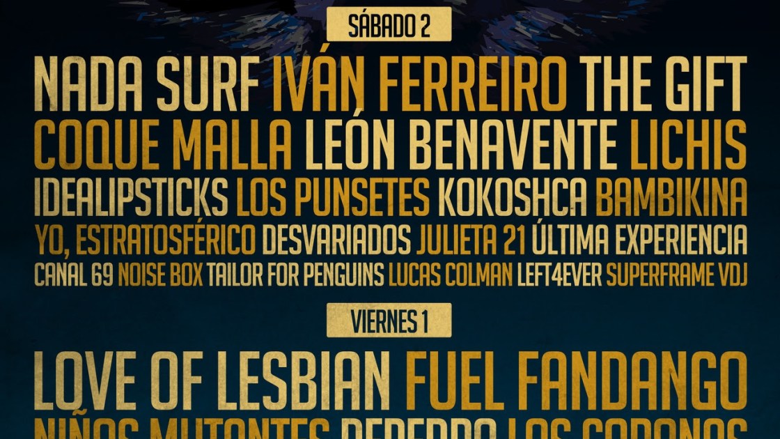 Cartel por días del Festival Gigante 2017