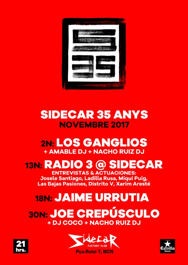 35 aniversario de la sala&nbsp;Sidecar