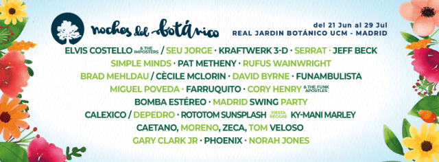 Noches del Botánico presenta su cartel para 2018