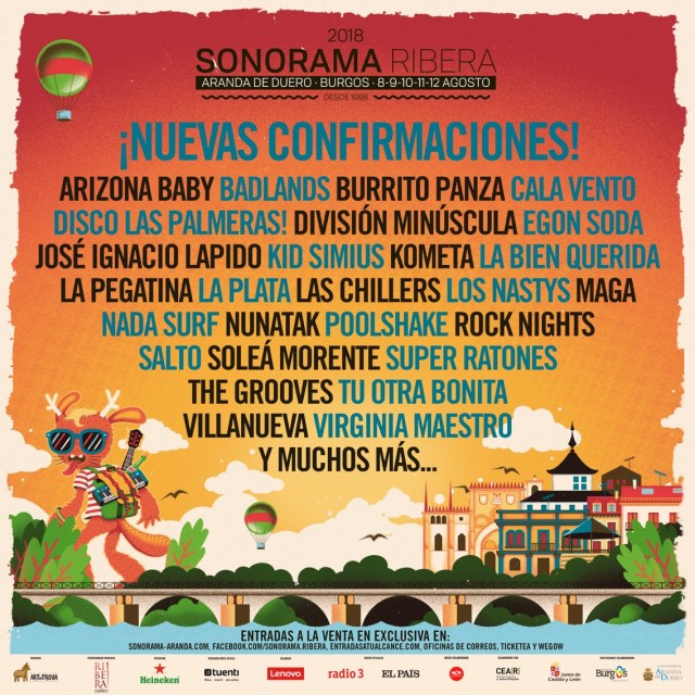 Más y más grupos en el Sonorama Ribera 2018