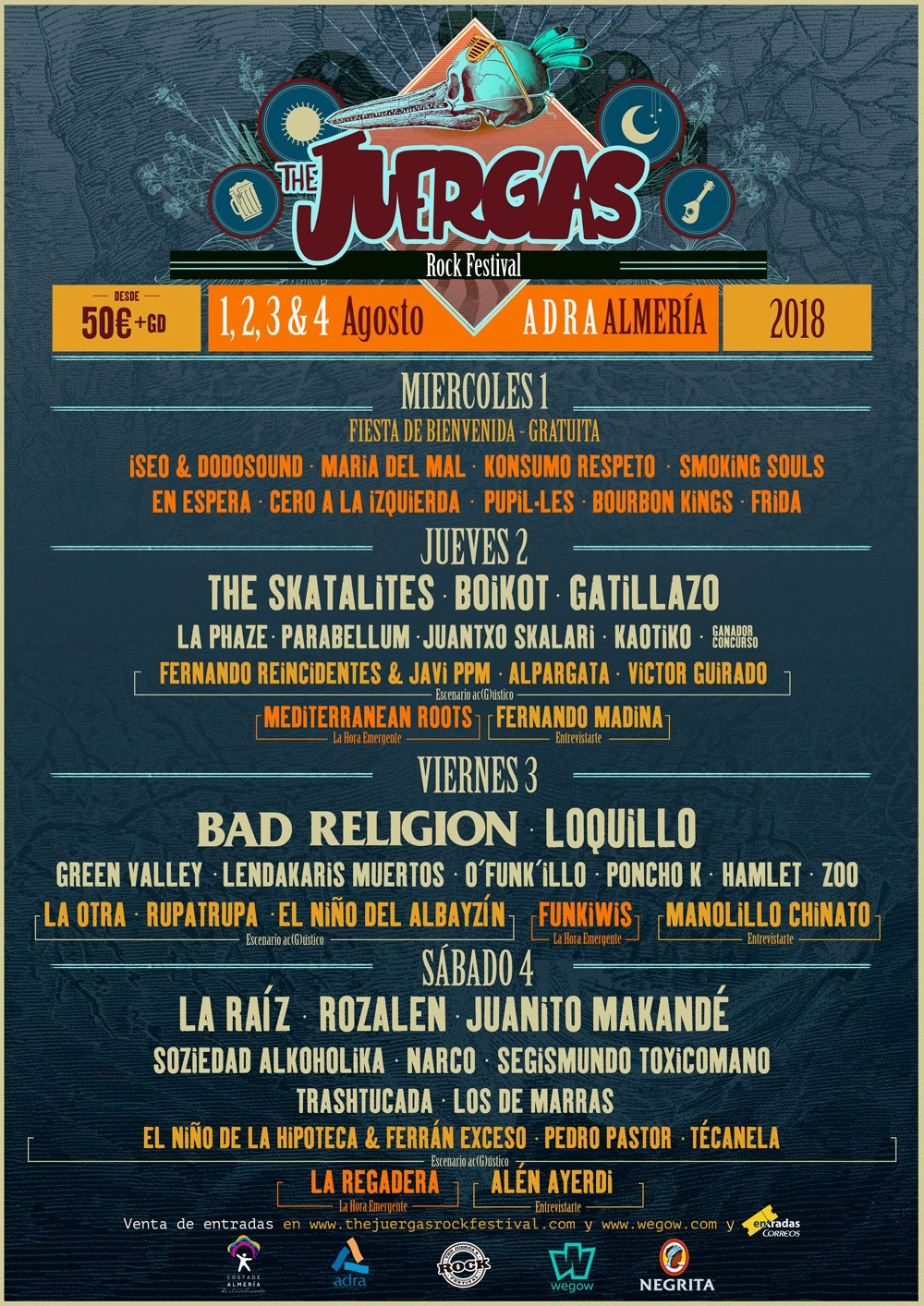 The Juergas Rock Festival presenta su cartel por&nbsp;días