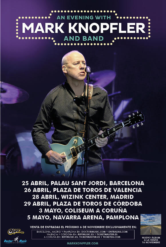 Mark Knopfler de gira por&nbsp;España.